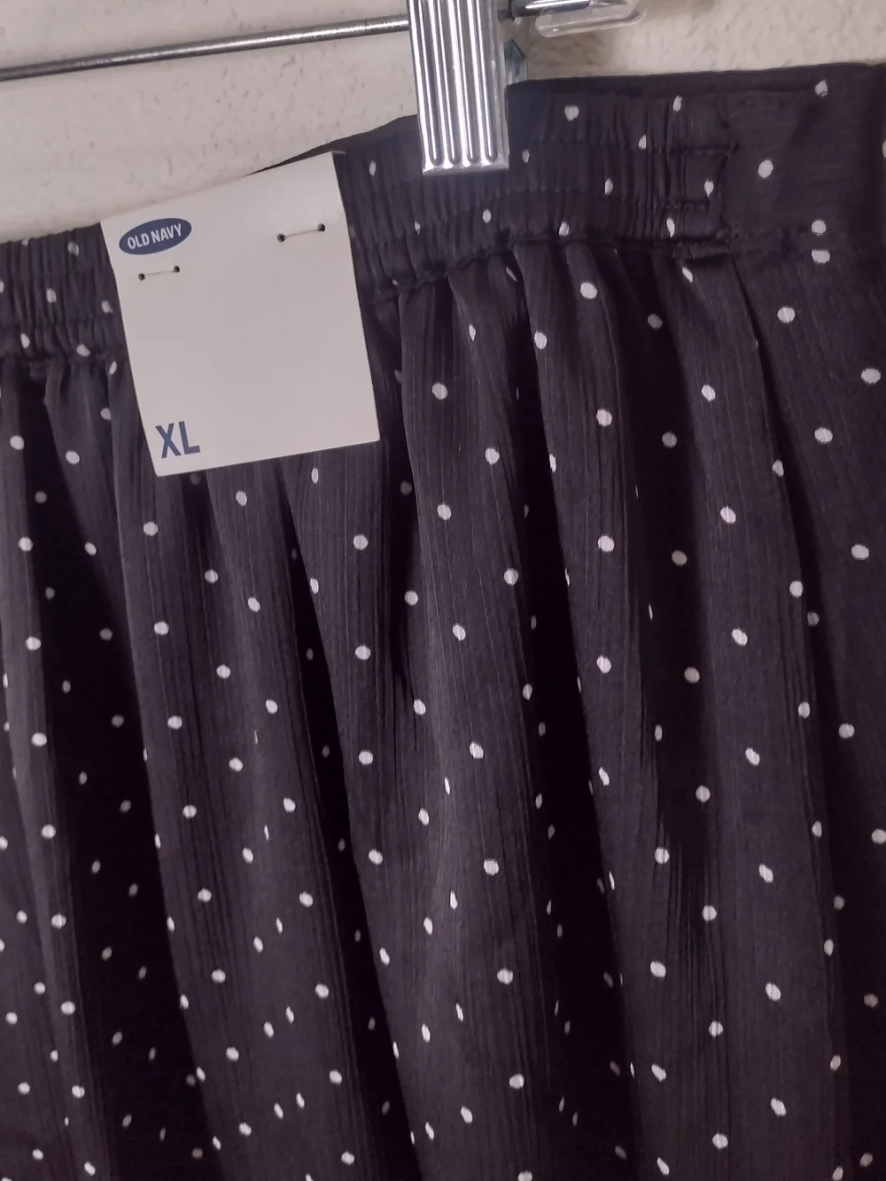 Old Navy NWT Polkadot Crinkle-Crepe Faux Wrap Ruffle Knee Length Mini Skirt XL
